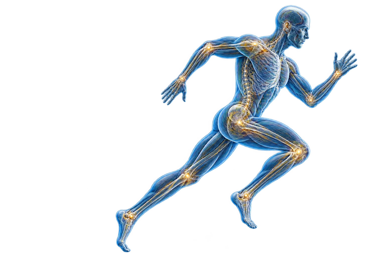 Koşucunun anatomik illüstrasyonu
